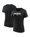Logo Athletic Women's Black Las Vegas Raiders Lean T-shirt In Black