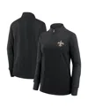 Logo Athletic Women's Black New Orleans Saints Velocity Quarter-zip Jacket In Black