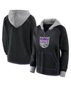 Logo Athletic Women's Black Sacramento Kings Boom Pullover Hoodie In Black