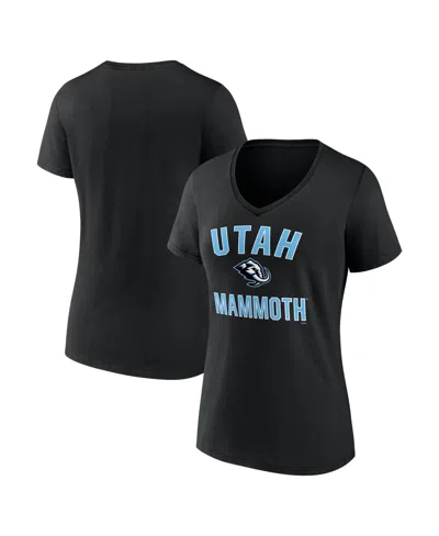 Logo Athletic Women's Black Utah Mammoth Arch Victory V-neck T-shirt
