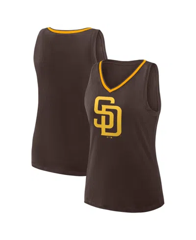 Logo Athletic Women's Brown San Diego Padres Stellar Win V-neck Tank Top