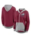 Logo Athletic Women's Burgundy Colorado Avalanche Hit It French Terry Full-zip Hoodie In Burgundy