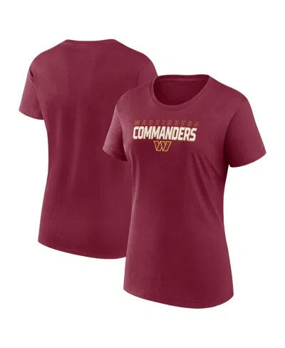 Logo Athletic Women's Burgundy Washington Commanders Lean T-shirt