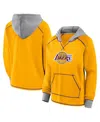 Logo Athletic Women's Gold Los Angeles Lakers Boom Pullover Hoodie In Gold