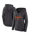 Logo Athletic Women's Heather Charcoal Baltimore Orioles Logo Triumphant V-neck Pullover Hoodie In Gray