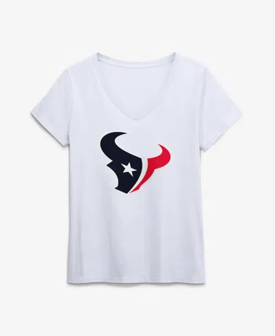 Logo Athletic Women's Houston Texans V-neck Short-sleeve T-shirt In White