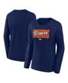 Logo Athletic Women's Navy Denver Broncos Grip Long Sleeve T-shirt In Navy