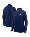 Logo Athletic Women's Navy Denver Broncos Velocity Quarter-zip Jacket In Navy