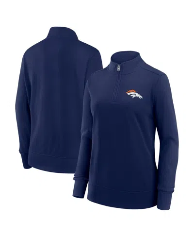Logo Athletic Women's Navy Denver Broncos Velocity Quarter-zip Jacket