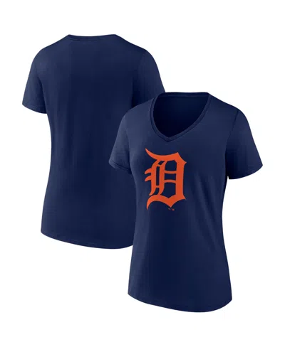 Logo Athletic Women's Navy Detroit Tigers V-neck T-shirt