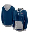 Logo Athletic Women's Navy Houston Texans Hit It French Terry Full-zip Hoodie In Navy