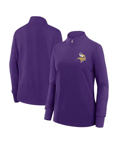 Logo Athletic Women's Purple Minnesota Vikings Velocity Quarter-zip Jacket