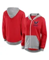 Logo Athletic Women's Red Washington Capitals Hit It French Terry Full-zip Hoodie In Red