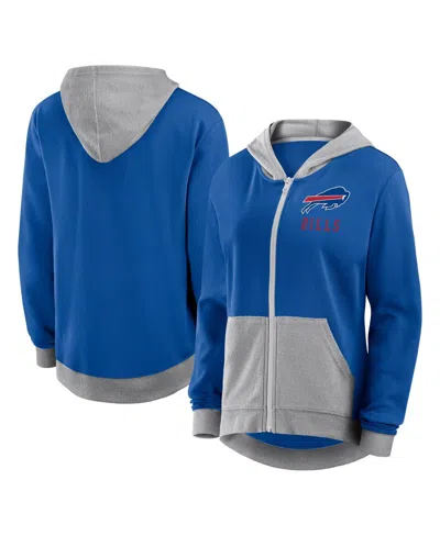 Logo Athletic Women's Royal Buffalo Bills Hit It French Terry Full-zip Hoodie