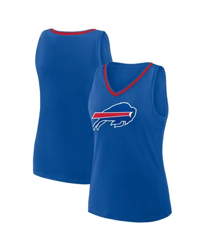 Logo Athletic Kids' Women's Royal Buffalo Bills Stellar Win V-neck Tank Top In Blue
