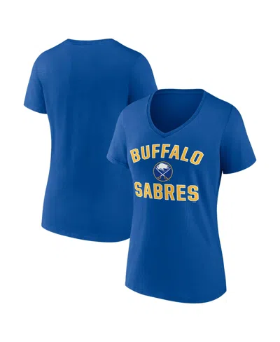 Logo Athletic Women's Royal Buffalo Sabres Arch Victory V-neck T-shirt