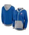 Logo Athletic Women's Royal Philadelphia 76ers Hit It French Terry Full-zip Hoodie In Royal