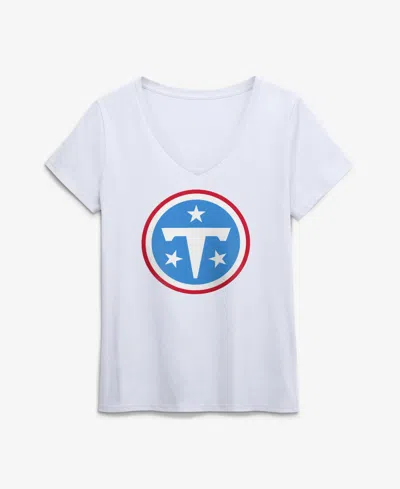 Logo Athletic Women's Tennessee Titans V-neck Short-sleeve T-shirt In White