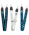 Logo Brands 3-pack Carolina Panthers Bag Strap Set In Transparent