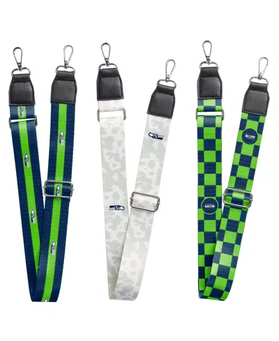 Logo Brands 3-pack Seattle Seahawks Bag Strap Set In No Color