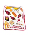 Logo Brands Arizona Cardinals 50'' X 60'' Native Raschel Plush Throw Blanket In White,red