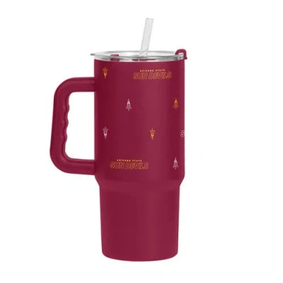 Logo Brands Arizona State Sun Devils 24oz. Step And Repeat Powder Coat Tumbler In Burgundy