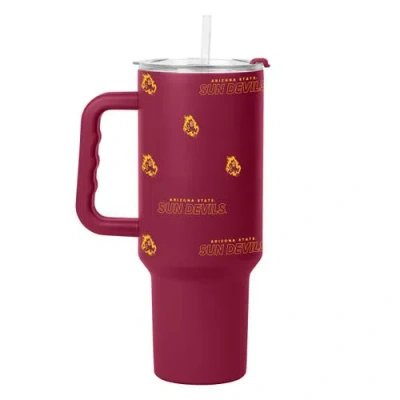 Logo Brands Arizona State Sun Devils 40oz. Step And Repeat Powder Coat Tumbler In Burgundy