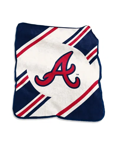 Logo Brands Atlanta Braves 50" X 60" Raschel Stripe Throw In Blue