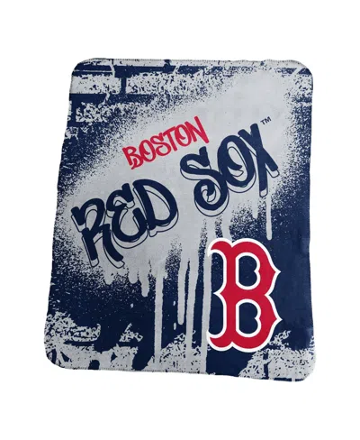 Logo Brands Boston Red Sox 50" X 60" Classic Graffiti Fleece Blanket In Navy