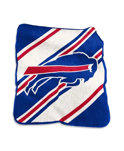 Logo Brands Buffalo Bills 50" X 60" Raschel Stripe Throw Blanket In Blue