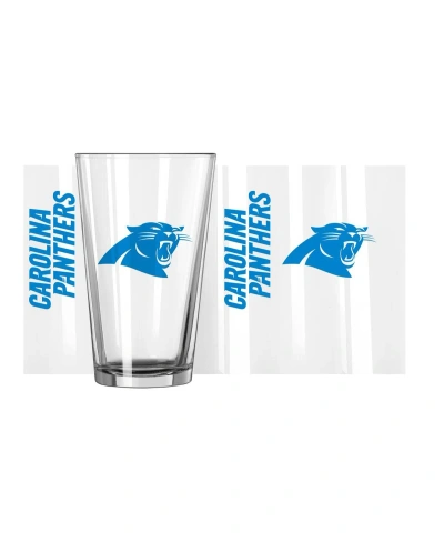 Logo Brands Carolina Panthers 16 oz Team Wordmark Game Day Pint Glass In Clear