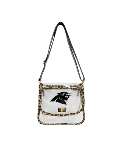 Logo Brands Carolina Panthers Leopard Print Trim Clear Purse In No Color