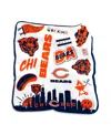 Logo Brands Chicago Bears 50'' X 60'' Native Raschel Plush Throw Blanket In Multi