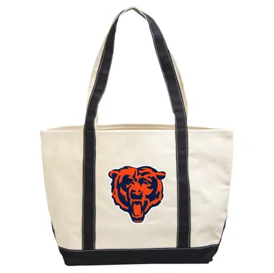 Logo Brands Chicago Bears Canvas Tote Bag In Cream