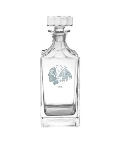 Logo Brands Chicago Blackhawks Etched Decanter In Clear