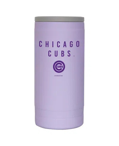 Logo Brands Chicago Cubs 12 oz Lavender Soft Touch Slim Coolie In Multi