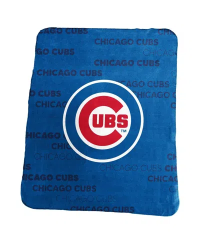 Logo Brands Chicago Cubs 50" X 60" Classic Fleece Throw Blanket In Blue