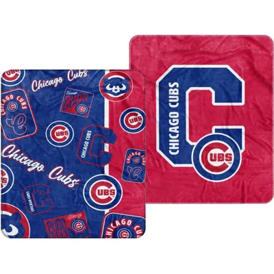 Logo Brands Chicago Cubs 50" X 60" Dream Weave Throw Blanket In Red
