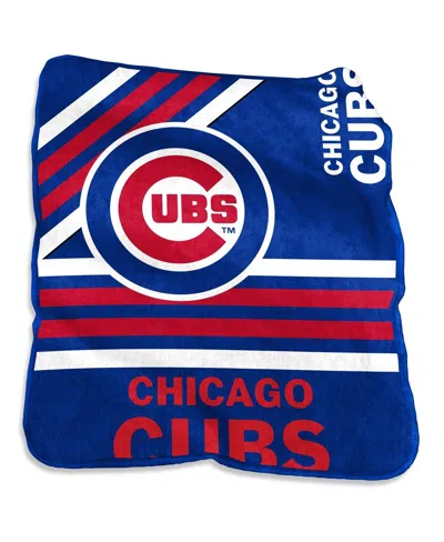 Logo Brands Chicago Cubs 50'' X 60'' Plush Raschel Blanket In Transparent