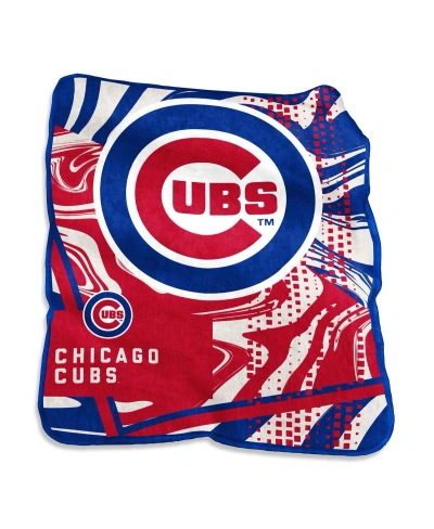 Logo Brands Chicago Cubs 50" X 60" Swirl Raschel Throw Blanket In Multi