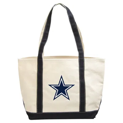Logo Brands Dallas Cowboys Canvas Tote Bag In Cream