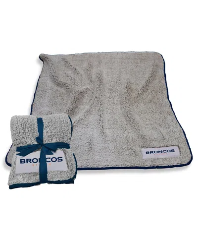 Logo Brands Denver Broncos 50" X 60" Frosty Fleece Team Blanket In Gray