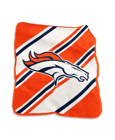 Logo Brands Denver Broncos 50" X 60" Raschel Stripe Throw Blanket In No Color