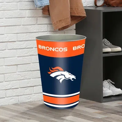 Logo Brands Denver Broncos Wastebasket In Navy;orange