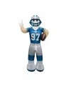 Logo Brands Detroit Lions Inflatable Yard Mascot In Blue