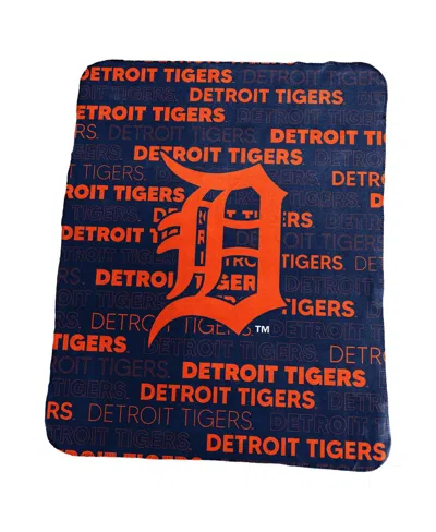 Logo Brands Detroit Tigers 50" X 60" Classic Fleece Throw Blanket In Blue