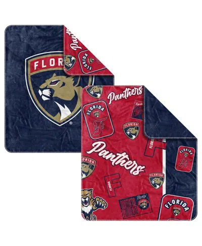 Logo Brands Florida Panthers 50" X 60" Dream Weave Throw Blanket In Red