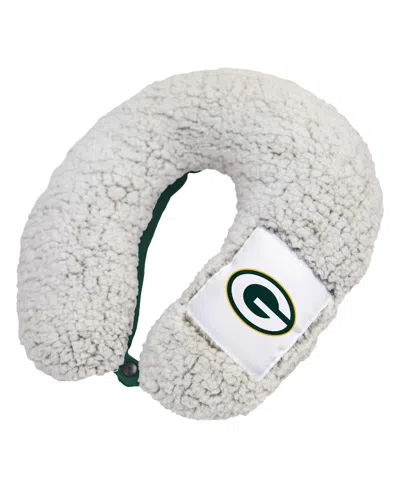 Logo Brands Green Bay Packers Frosty Sherpa Neck Pillow In Transparent