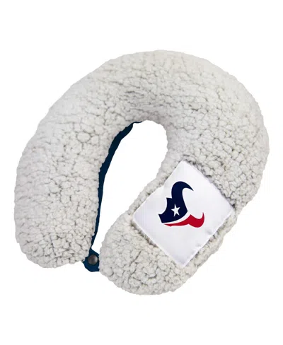 Logo Brands Houston Texans Frosty Sherpa Neck Pillow