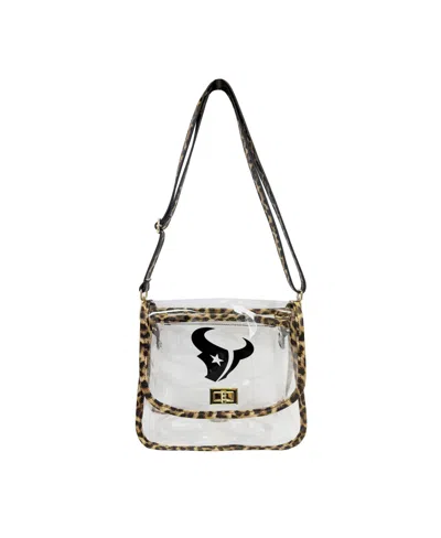 Logo Brands Houston Texans Leopard Print Trim Clear Purse In No Color